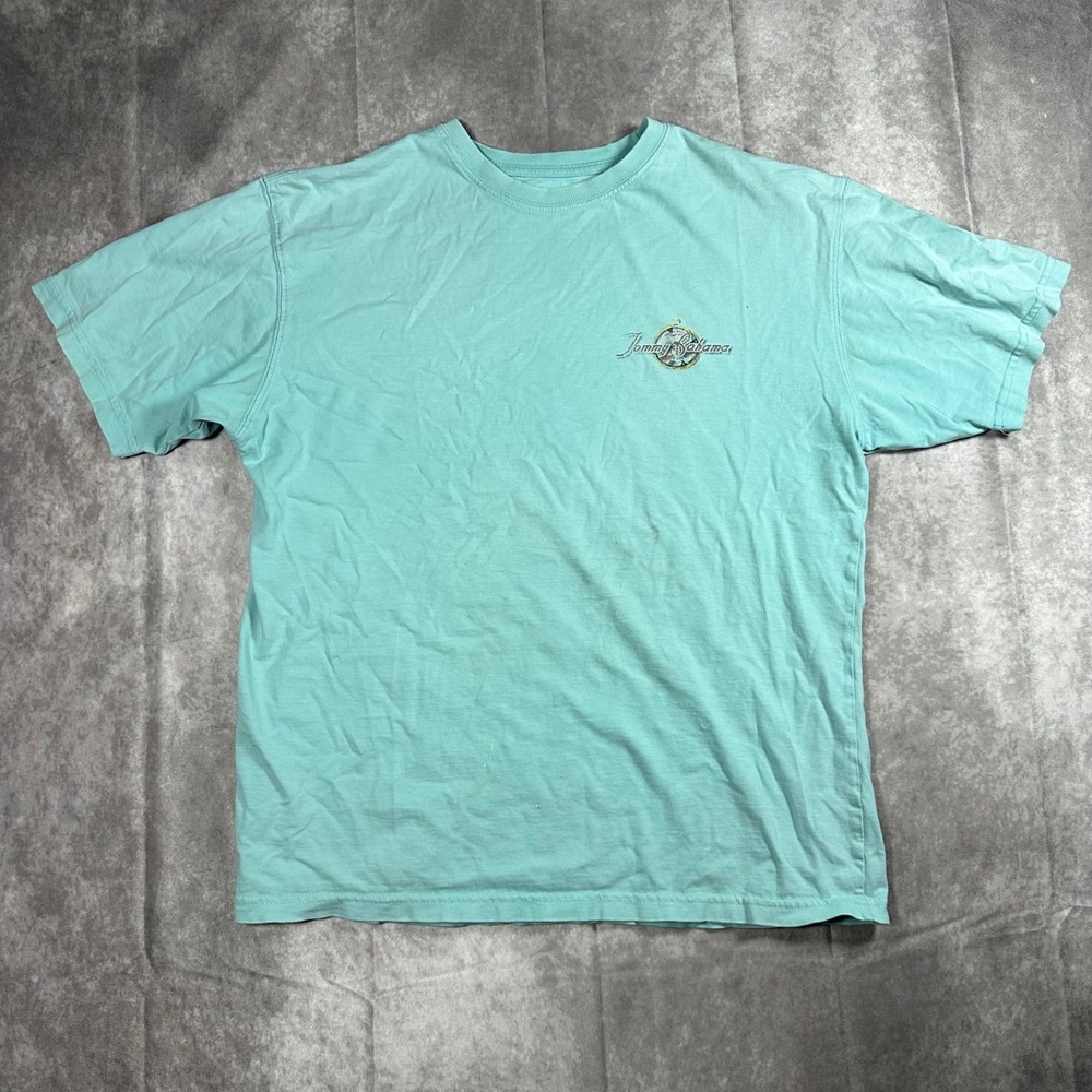 Tommy Bahama Relax Men M Medium Blue Pinup Compass Graphic T-Shirt Cotton Beach